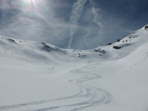 Continuing our run down Vallonnets, Val d'Isere