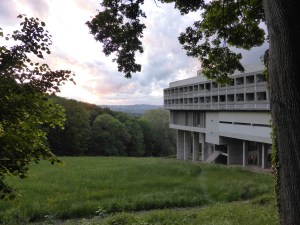 The south side at dusk