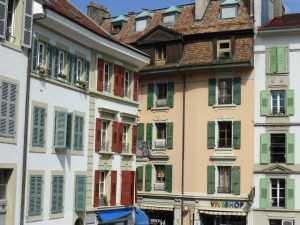Houses in old Lausanne