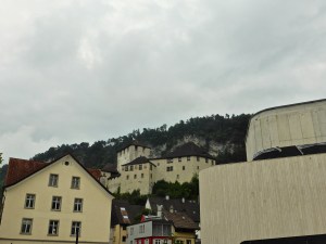 Feldkirch: the partly built new cultural centre and Schatten castle