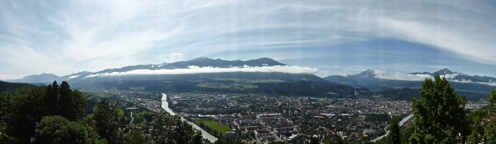 View from a ridge: Innsbruck from Hungerburg