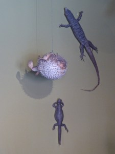 Schloss Ambras, arts and curiosities chamber: fish and lizards (reconstitution)