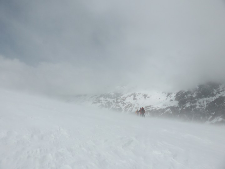 Back through the blizzard at the Torsai