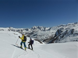 Halfway down Mont Roup