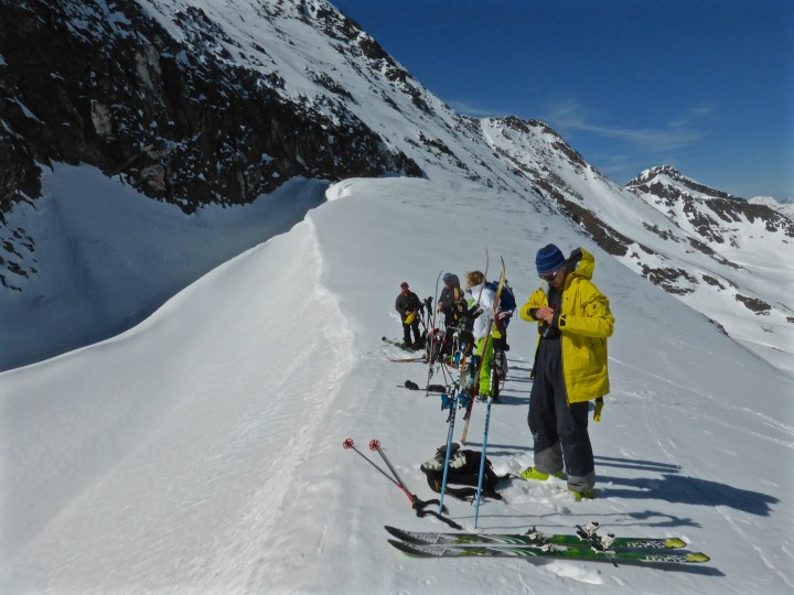 Glacier du Gros Caval: skins off