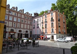 One of the many smaller squares in the old town