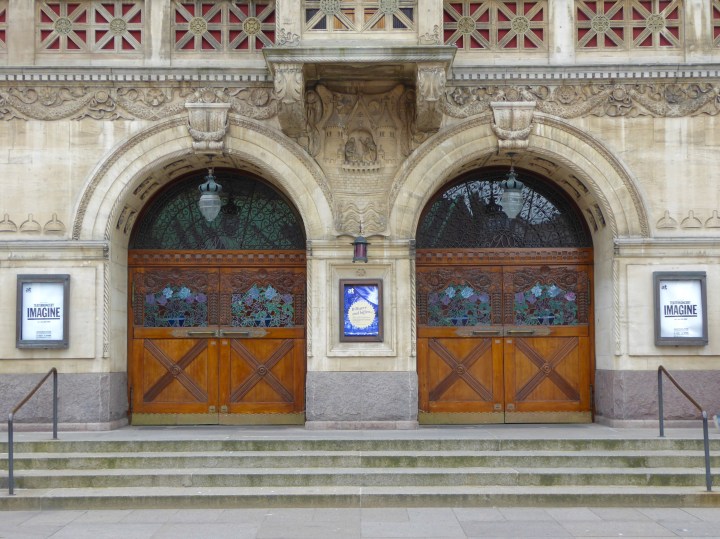 Aarhus: entrance of the Beaux Arts style theatre