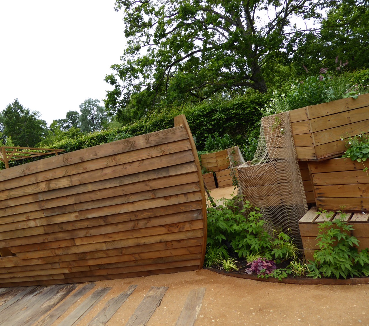 Linnaeus' ark: plants in crates ready to be loaded on the ark