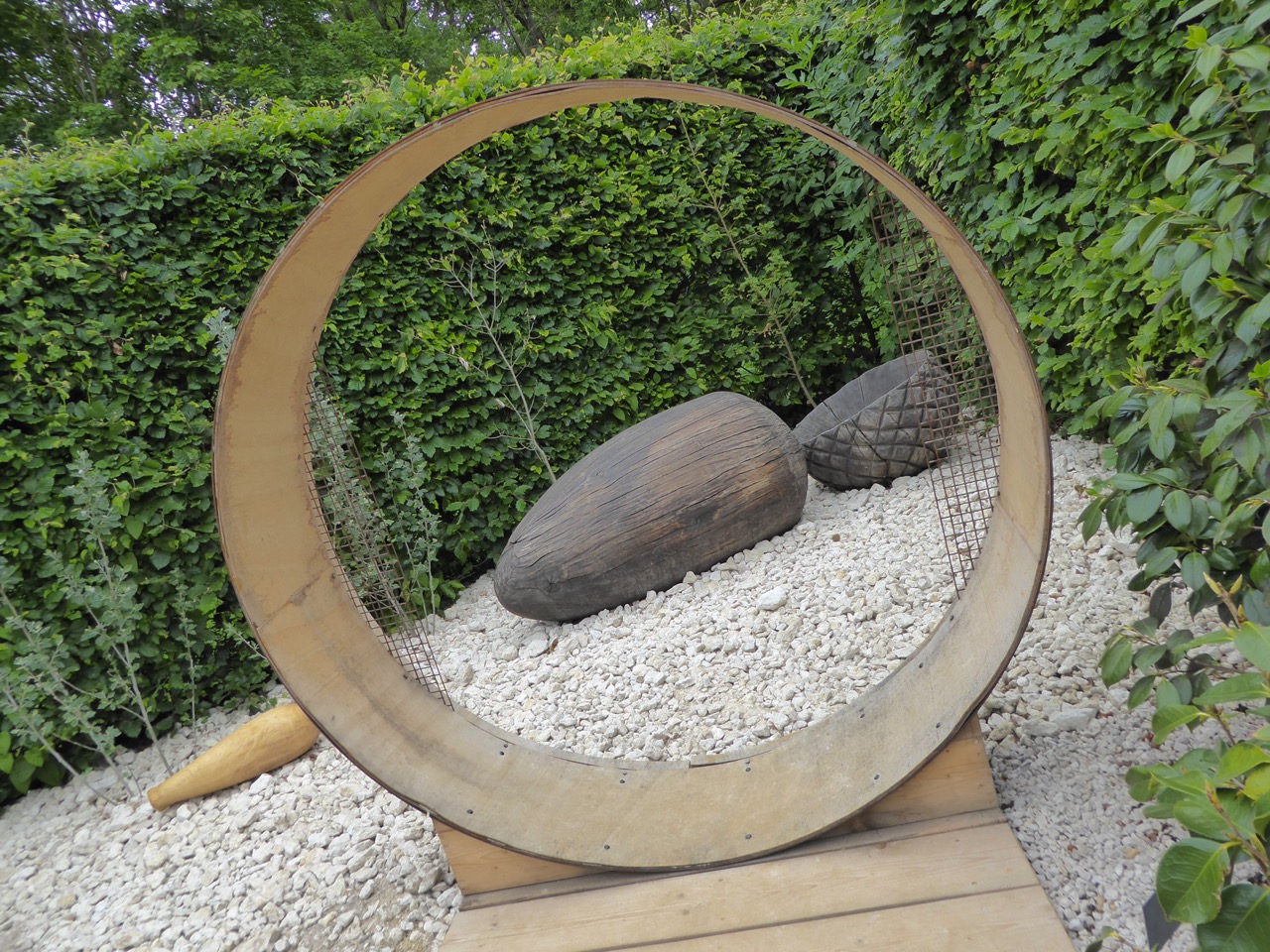 The Seeds Garden: oversized acorn sculpture