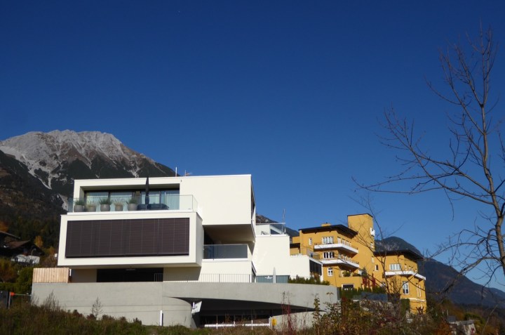 Modern apartment blocks in Hungerburg