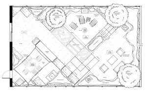 Modernist garden - materials and features