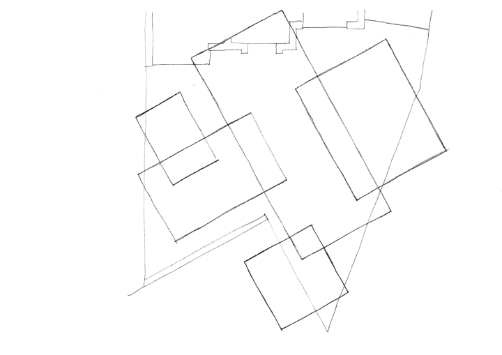 Sustainable front garden - underlying geometric grid following the street boundary