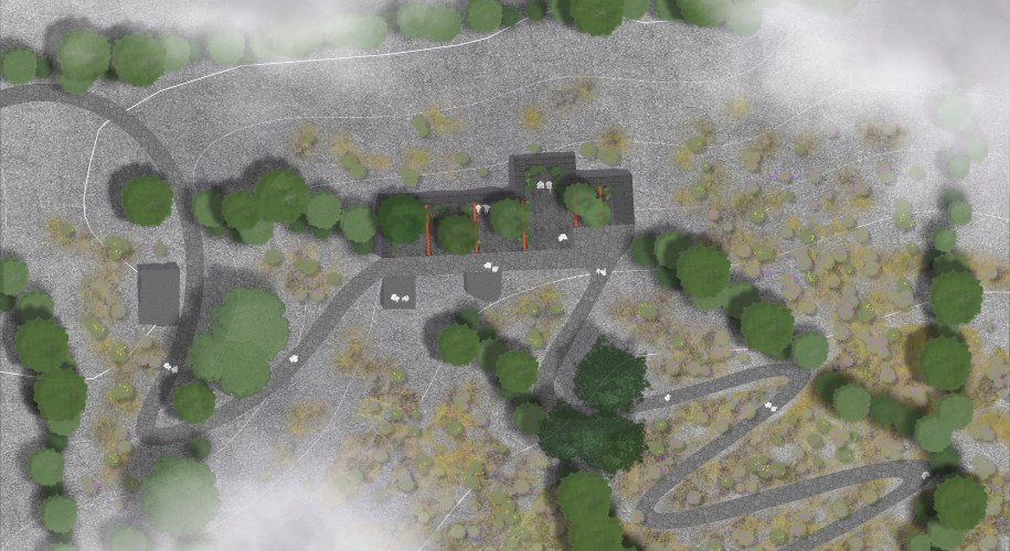 Masterplan for the re-imagined Careg-wen-uchaf farmstead in Dinorwig
